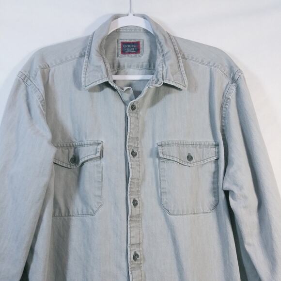 UNTUCKit Gray Button Up Shirt Jacket  Shacket Size XXL - Picture 4 of 8
